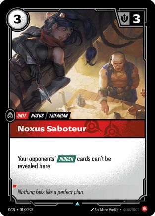 Noxus Saboteur (018/298) - Origins - Origins - Card Brawlers | Quebec | Canada |