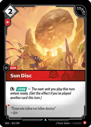 Sun Disc (021/298) - Origins - Origins - Card Brawlers | Quebec | Canada |