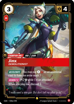 Jinx - Demolitionist (Alternate Art) (030a/298) - Origins Foil - Origins - Card Brawlers | Quebec | Canada |