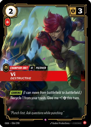 Vi - Destructive (036/298) - Origins Foil - Origins - Card Brawlers | Quebec | Canada |
