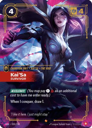 Kai'Sa - Survivor (039/298) - Origins Foil - Origins - Card Brawlers | Quebec | Canada |