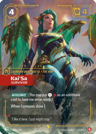 Kai'Sa - Survivor (Alternate Art) (039a/298) - Origins Foil - Origins - Card Brawlers | Quebec | Canada |