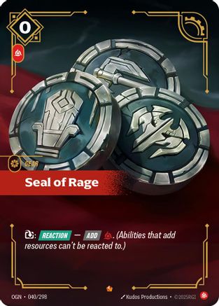 Seal of Rage (040/298) - Origins Foil - Origins - Card Brawlers | Quebec | Canada |