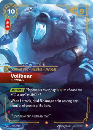 Volibear - Furious (041/298) - Origins Foil - Origins - Card Brawlers | Quebec | Canada |