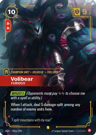 Volibear - Furious (Alternate Art) (041a/298) - Origins Foil - Origins - Card Brawlers | Quebec | Canada |