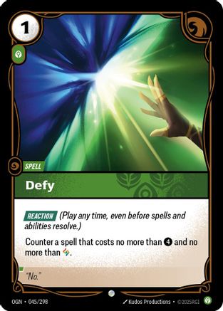 Defy (045/298) - Origins - Origins - Card Brawlers | Quebec | Canada |