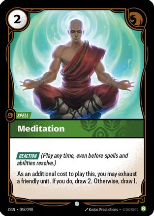 Meditation (048/298) - Origins Foil - Origins - Card Brawlers | Quebec | Canada |