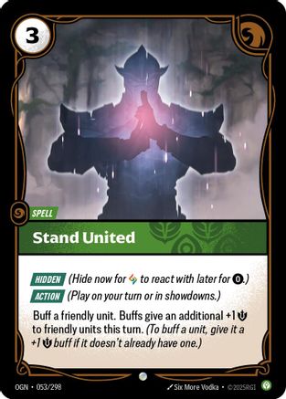 Stand United (053/298) - Origins - Origins - Card Brawlers | Quebec | Canada |