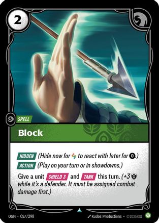 Block (057/298) - Origins - Origins - Card Brawlers | Quebec | Canada |