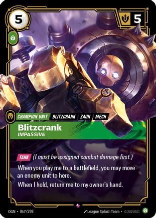 Blitzcrank - Impassive (067/298) - Origins Foil - Origins - Card Brawlers | Quebec | Canada |
