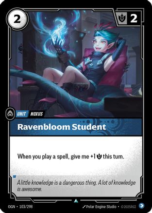 Ravenbloom Student (103/298) - Origins Foil - Origins - Card Brawlers | Quebec | Canada |