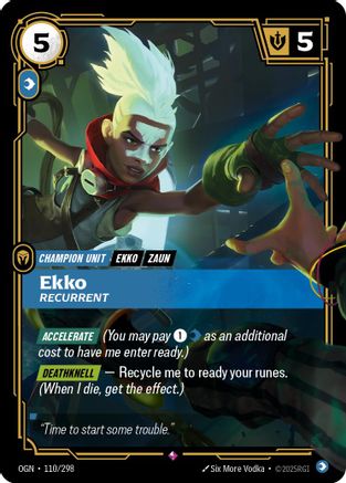 Ekko - Recurrent (110/298) - Origins Foil - Origins - Card Brawlers | Quebec | Canada |