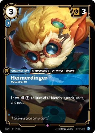 Heimerdinger - Inventor (111/298) - Origins Foil - Origins - Card Brawlers | Quebec | Canada |