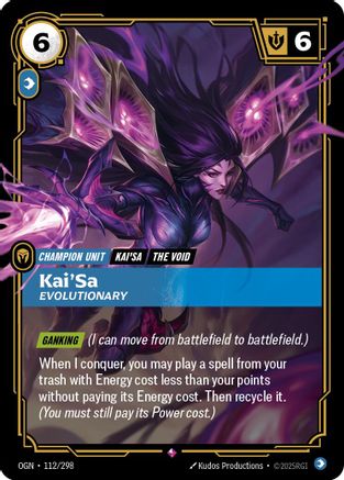 Kai'Sa - Evolutionary (112/298) - Origins Foil - Origins - Card Brawlers | Quebec | Canada |