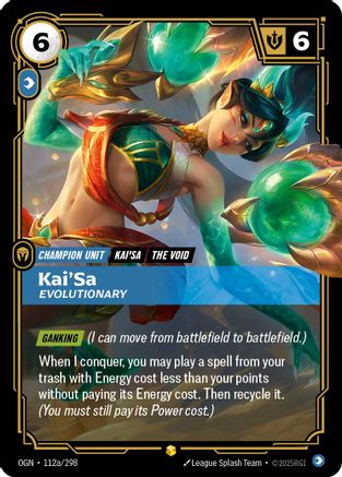 Kai'Sa - Evolutionary (Alternate Art) (112a/298) - Origins Foil - Origins - Card Brawlers | Quebec | Canada |