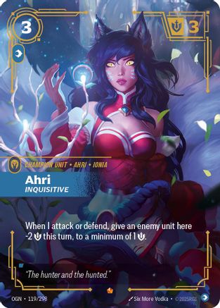 Ahri - Inquisitive (119/298) - Origins Foil - Origins - Card Brawlers | Quebec | Canada |