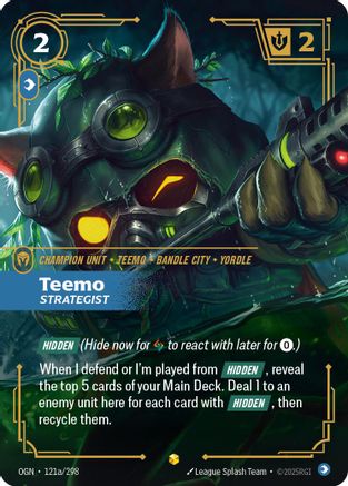 Teemo - Strategist (Alternate Art) (121a/298) - Origins Foil - Origins - Card Brawlers | Quebec | Canada |