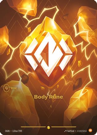 Body Rune (Alternate Art) (126a/298) - Origins Foil - Origins - Card Brawlers | Quebec | Canada |