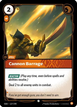 Cannon Barrage (127/298) - Origins - Origins - Card Brawlers | Quebec | Canada |