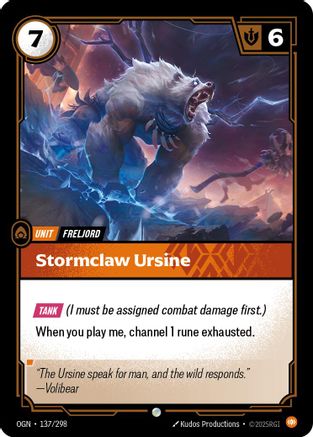 Stormclaw Ursine (137/298) - Origins - Origins - Card Brawlers | Quebec | Canada |
