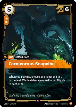 Carnivorous Snapvine (149/298) - Origins Foil - Origins - Card Brawlers | Quebec | Canada |