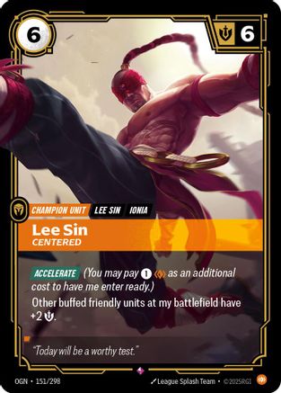 Lee Sin - Centered (151/298) - Origins Foil - Origins - Card Brawlers | Quebec | Canada |