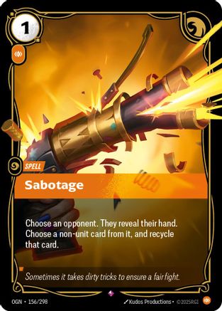Sabotage (156/298) - Origins Foil - Origins - Card Brawlers | Quebec | Canada |