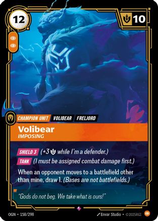 Volibear - Imposing (158/298) - Origins Foil - Origins - Card Brawlers | Quebec | Canada |