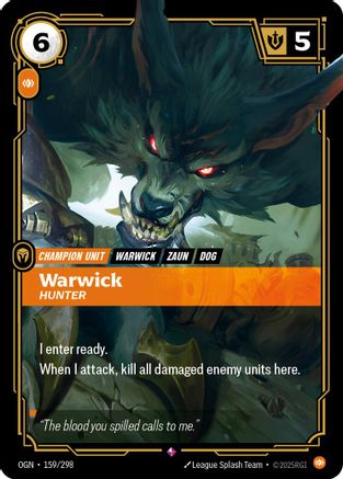 Warwick - Hunter (159/298) - Origins Foil - Origins - Card Brawlers | Quebec | Canada |