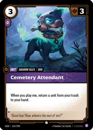 Cemetery Attendant (165/298) - Origins Foil - Origins - Card Brawlers | Quebec | Canada |