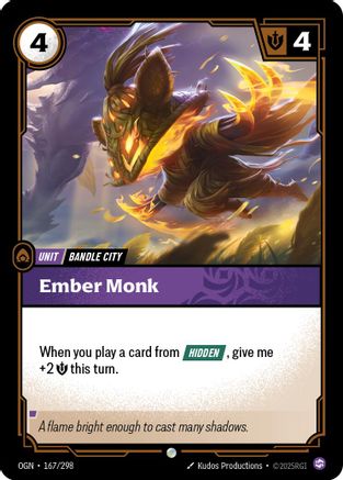 Ember Monk (167/298) - Origins - Origins - Card Brawlers | Quebec | Canada |