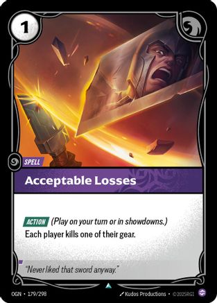 Acceptable Losses (179/298) - Origins Foil - Origins - Card Brawlers | Quebec | Canada |