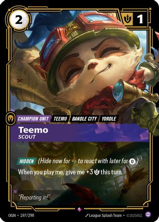 Teemo - Scout (197/298) - Origins Foil - Origins - Card Brawlers | Quebec | Canada |