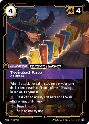 Twisted Fate - Gambler (200/298) - Origins Foil - Origins - Card Brawlers | Quebec | Canada |