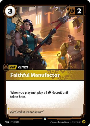 Faithful Manufactor (211/298) - Origins - Origins - Card Brawlers | Quebec | Canada |