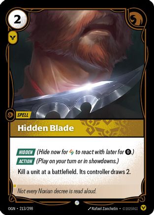 Hidden Blade (213/298) - Origins - Origins - Card Brawlers | Quebec | Canada |