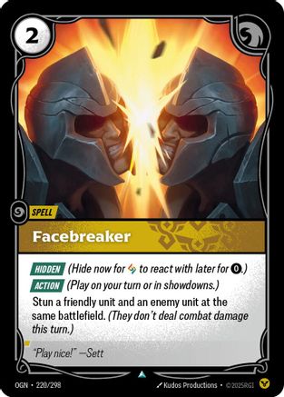 Facebreaker (220/298) - Origins Foil - Origins - Card Brawlers | Quebec | Canada |