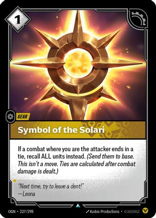 Symbol of the Solari (227/298) - Origins - Origins - Card Brawlers | Quebec | Canada |