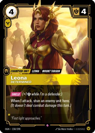 Leona - Determined (238/298) - Origins Foil - Origins - Card Brawlers | Quebec | Canada |