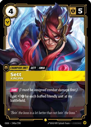 Sett - Kingpin (Alternate Art) (240a/298) - Origins Foil - Origins - Card Brawlers | Quebec | Canada |
