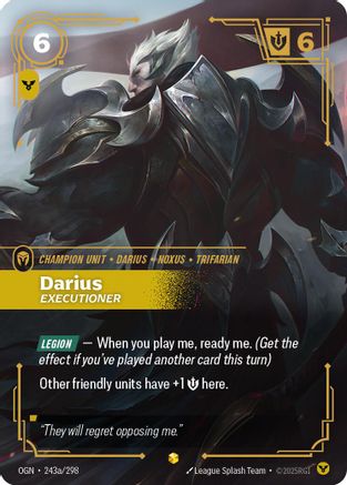 Darius - Executioner (Alternate Art) (243a/298) - Origins Foil - Origins - Card Brawlers | Quebec | Canada |