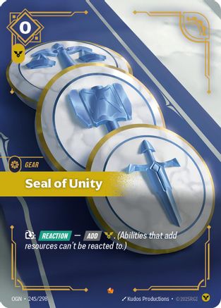 Seal of Unity (245/298) - Origins Foil - Origins - Card Brawlers | Quebec | Canada |