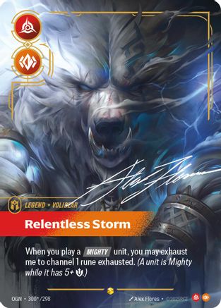 Volibear - Relentless Storm (Signature) (300*/298) - Origins Foil - Origins - Card Brawlers | Quebec | Canada |