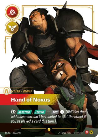 Darius - Hand of Noxus (Showcase) (302/298) - Origins Foil - Origins - Card Brawlers | Quebec | Canada |