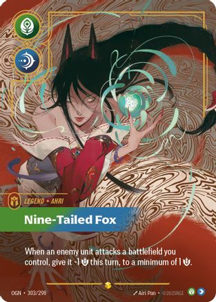 Ahri - Nine-Tailed Fox (Showcase) (303/298) - Origins Foil - Origins - Card Brawlers | Quebec | Canada |