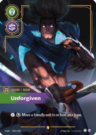 Yasuo - Unforgiven (Showcase) (305/298) - Origins Foil - Origins - Card Brawlers | Quebec | Canada |
