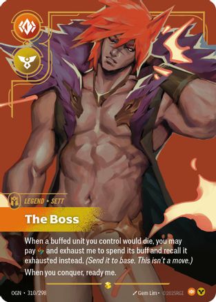 Sett - The Boss (Showcase) (310/298) - Origins Foil - Origins - Card Brawlers | Quebec | Canada |