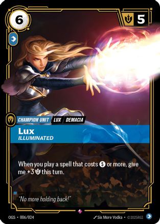 Lux - Illuminated (006/024) - Origins Proving Grounds - Origins: Proving Grounds - Card Brawlers | Quebec | Canada |