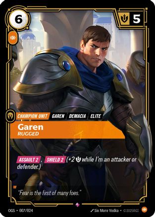 Garen - Rugged (007/024) - Origins Proving Grounds - Origins: Proving Grounds - Card Brawlers | Quebec | Canada |