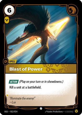 Blast of Power (012/024) - Origins Proving Grounds - Origins: Proving Grounds - Card Brawlers | Quebec | Canada |